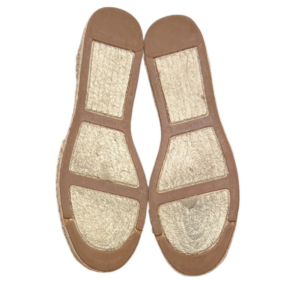 Talbots Gold Embroidered Elephant Espadrille 10 Beaded Slingback Flats - Picture 5 of 9